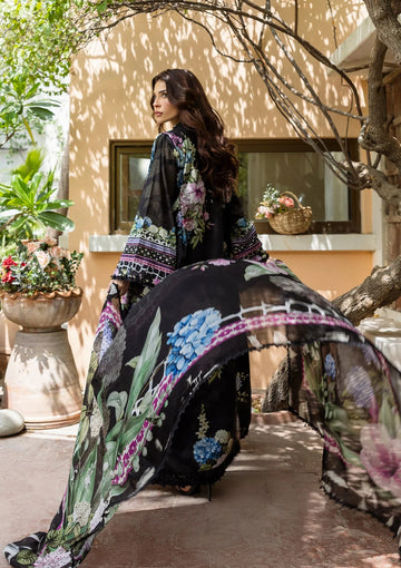 Elaf Premium ECD-4A Midnight Bloom Elaf Prints With Chiffon Dupatta 2025